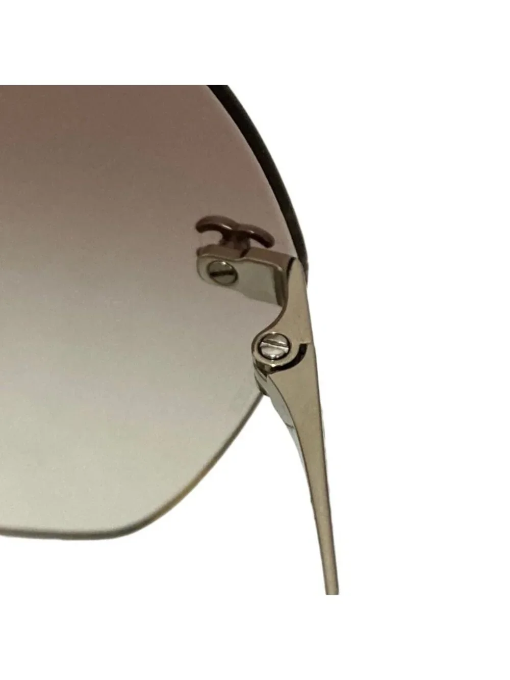 Chanel Rimless Sunglasses Brown Grade Eyewear